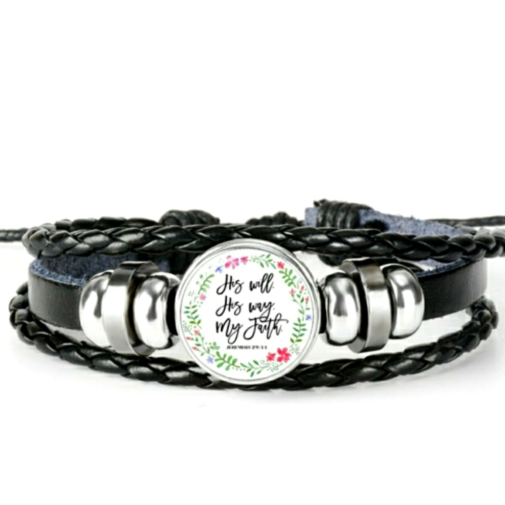 His Will, His Way, My Faith Biblical Art Bracelet